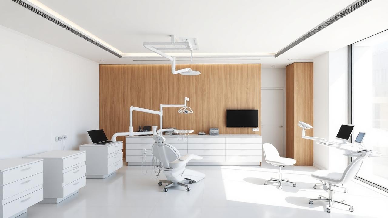 Premium modern dental clinic interior